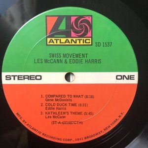 Less McCann & Eddie Harris Swiss Movement Vinyl Lp '69